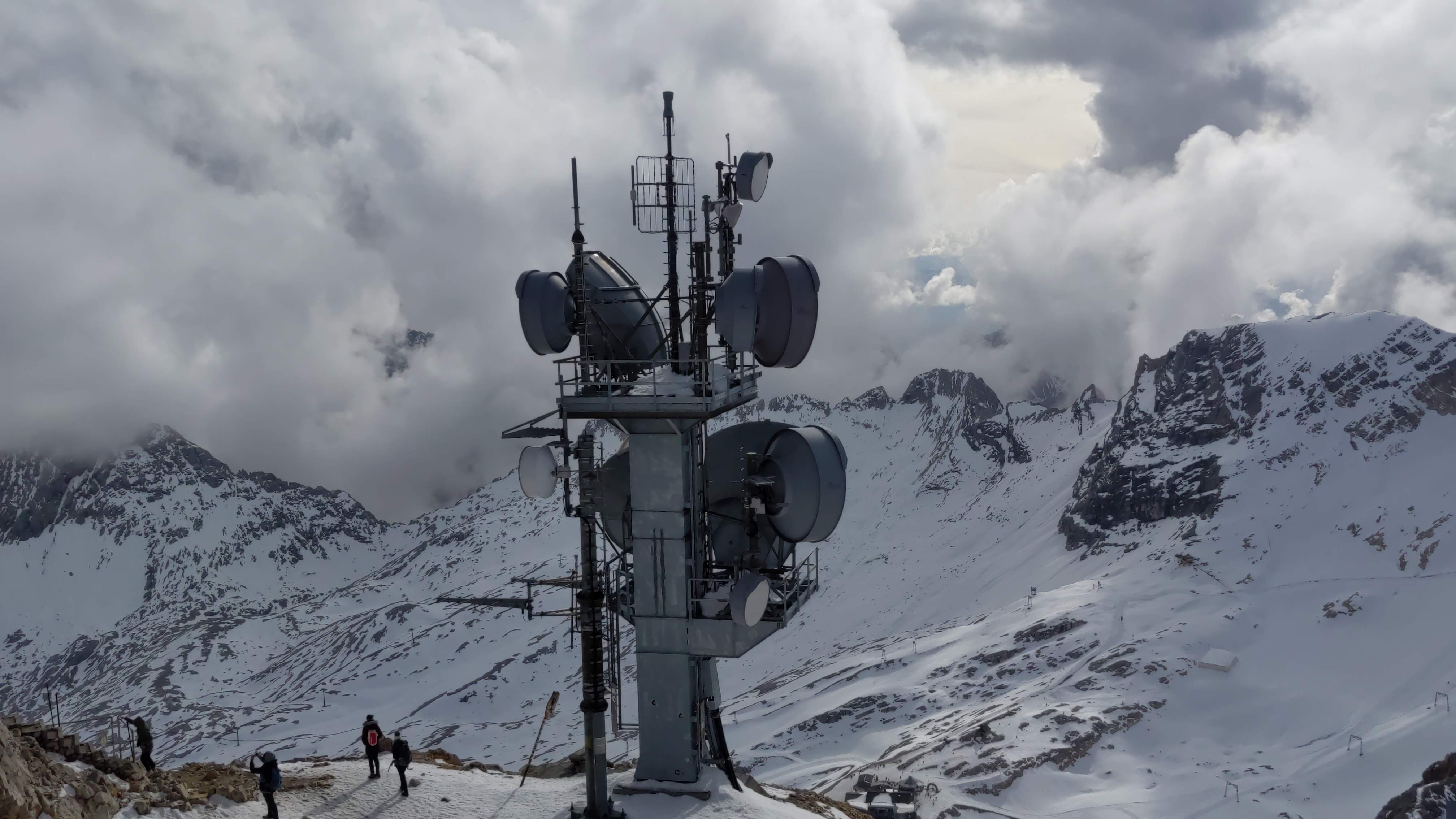 Riding the cable car to Zugspitze – above Germany and Austria