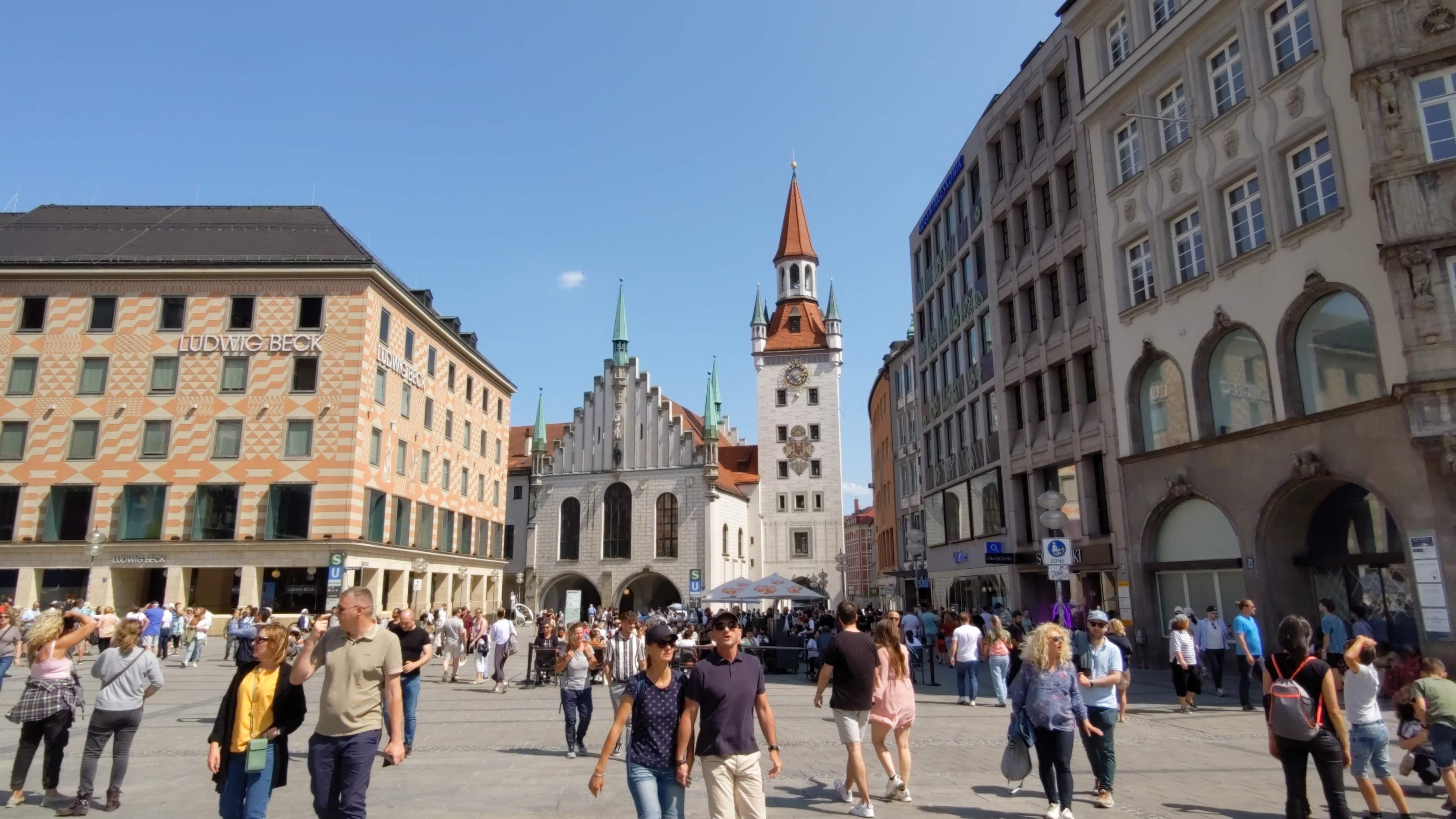Marienplatz, center of Munich, Germany