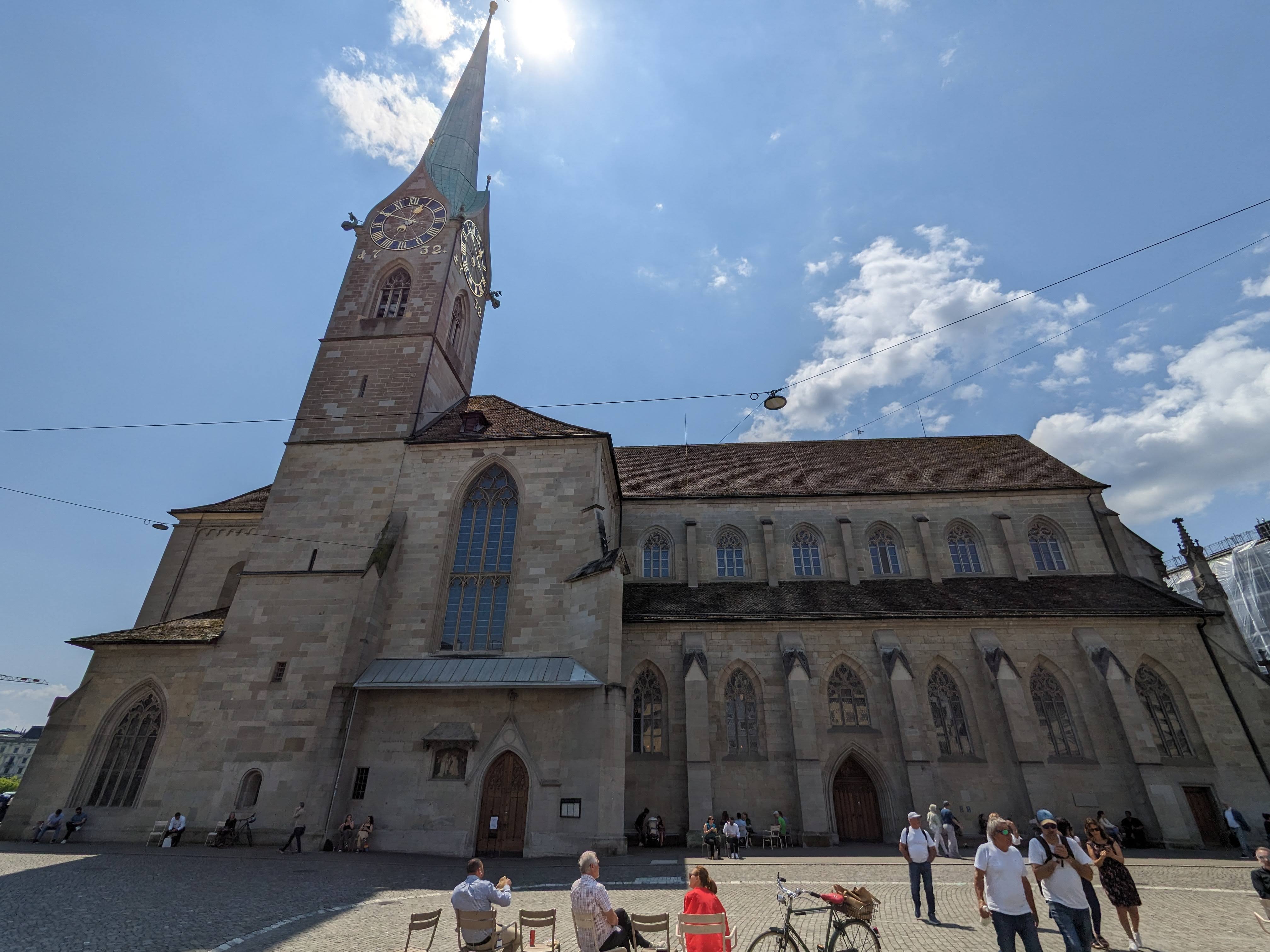 Historic Fraumunster Church in Zurich, Switzerland